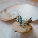 Traveler Ring in Hubei Turquoise (Size 7.5) - Golden Road Crafted