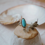 Traveler Ring in Hubei Turquoise (Size 7.5) - Golden Road Crafted