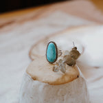 Traveler Ring in Hubei Turquoise (Size 8) - Golden Road Crafted