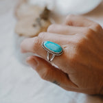 Traveler Ring in Hubei Turquoise (Size 8) - Golden Road Crafted