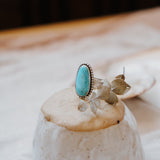 Traveler Ring in Hubei Turquoise (Size 8) - Golden Road Crafted