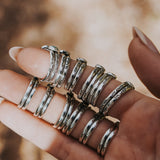 Turquoise Lover's Ring in Tyrone & Carico Lake Turquoise - Golden Road Crafted