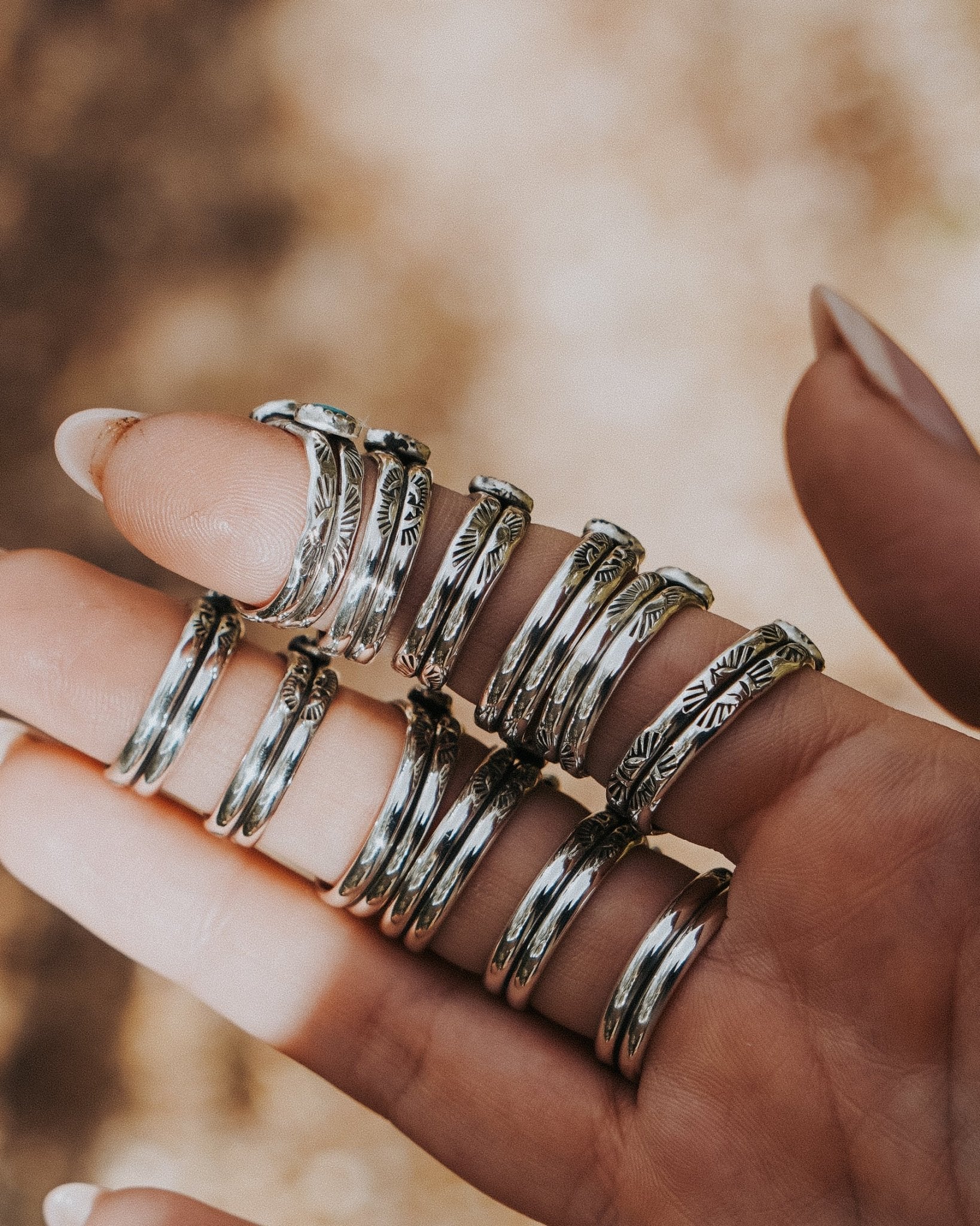 Turquoise Lover's Ring in Tyrone & Carico Lake Turquoise - Golden Road Crafted