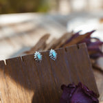 Turquoise Starlight Studs - Golden Road Crafted