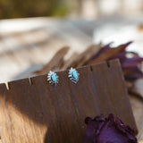 Turquoise Starlight Studs - Golden Road Crafted