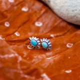 Turquoise Stud Earrings - Golden Road Crafted