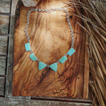 Tyrone Turquoise Charm Necklace - Golden Road Crafted