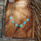 Tyrone Turquoise Charm Necklace - Golden Road Crafted