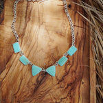 Tyrone Turquoise Charm Necklace - Golden Road Crafted