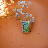 Ventana Ring in Hubei Turquoise (Size 6.5) - Golden Road Crafted