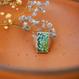 Ventana Ring in Hubei Turquoise (Size 6.5) - Golden Road Crafted