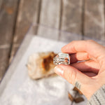 Ventana Ring in White Buffalo (Size 6) - Golden Road Crafted