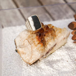 Ventana Ring in White Buffalo (Size 6) - Golden Road Crafted