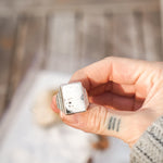 Ventana Ring in White Buffalo (Size 6) - Golden Road Crafted
