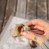 Ventana Ring in White Buffalo (Size 6) - Golden Road Crafted