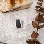 Ventana Ring in White Buffalo (Size 7) - Golden Road Crafted