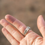 Ventana Ring in White Buffalo (Size 7) - Golden Road Crafted