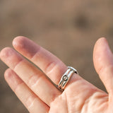Ventana Ring in White Buffalo (Size 7) - Golden Road Crafted