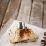 Ventana Ring in White Buffalo (Size 7) - Golden Road Crafted