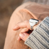 Ventana Ring in White Buffalo (Size 7) - Golden Road Crafted