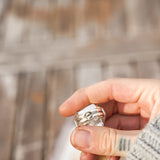 Ventana Ring in White Buffalo (Size 7.5) - Golden Road Crafted
