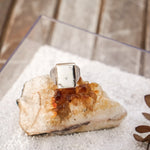 Ventana Ring in White Buffalo (Size 7.5) - Golden Road Crafted