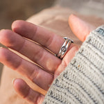 Ventana Ring in White Buffalo (Size 9) - Golden Road Crafted