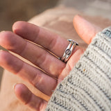 Ventana Ring in White Buffalo (Size 9) - Golden Road Crafted