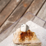 Ventana Ring in White Buffalo (Size 9) - Golden Road Crafted