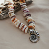 Vintage Puka Shell Necklace with Sterling Silver Shell - Golden Road Crafted