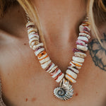 Vintage Puka Shell Necklace with Sterling Silver Shell - Golden Road Crafted