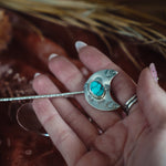 Wanderer Hairpin in Egyptian Turquoise - Golden Road Crafted