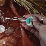 Wanderer Hairpin in Egyptian Turquoise - Golden Road Crafted