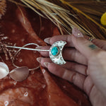 Wanderer Hairpin in Egyptian Turquoise - Golden Road Crafted