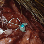 Wanderer Hairpin in Egyptian Turquoise - Golden Road Crafted