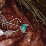 Wanderer Hairpin in Egyptian Turquoise - Golden Road Crafted