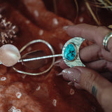 Wanderer Hairpin in Egyptian Turquoise - Golden Road Crafted