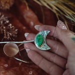Wanderer Hairpin in Kingman Turquoise - Golden Road Crafted
