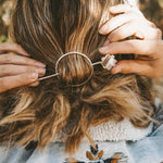 Wanderer Hairpin in Lace Agate - Golden Road Crafted