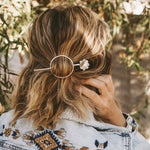 Wanderer Hairpin in Lace Agate - Golden Road Crafted