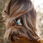 Wanderer Hairpin in Larimar - Golden Road Crafted