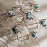 Wanderer Hairpin in Larimar - Golden Road Crafted