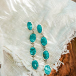 Waterfall Studs in Whitewater Turquoise - Golden Road Crafted