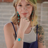 Waterfall Studs in Whitewater Turquoise - Golden Road Crafted