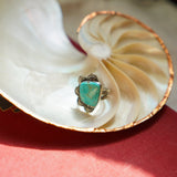Wavy Lace Ring in Tyrone Turquoise (Size 7) - Golden Road Crafted