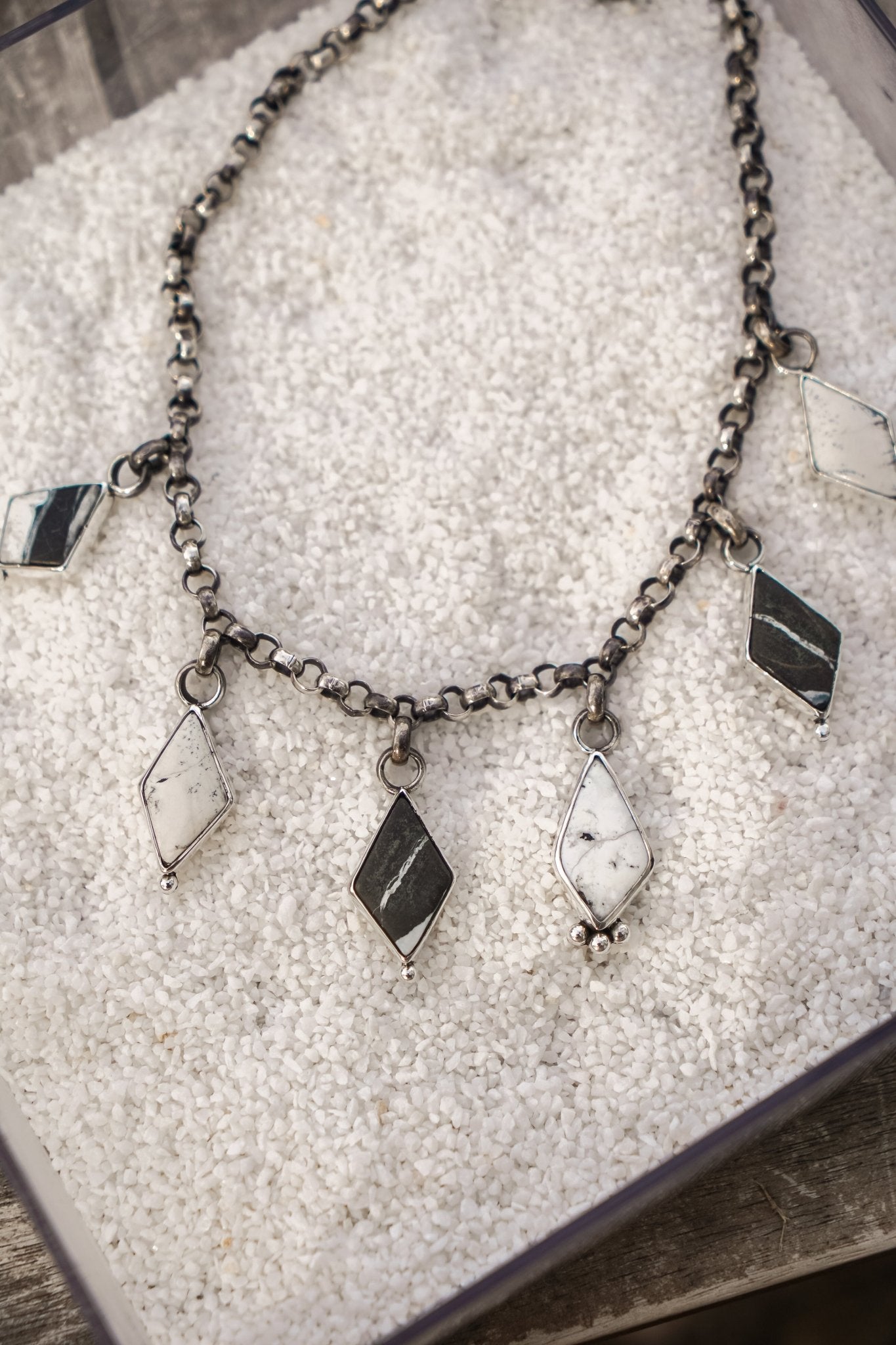 White Buffalo Charm Necklace - Golden Road Crafted