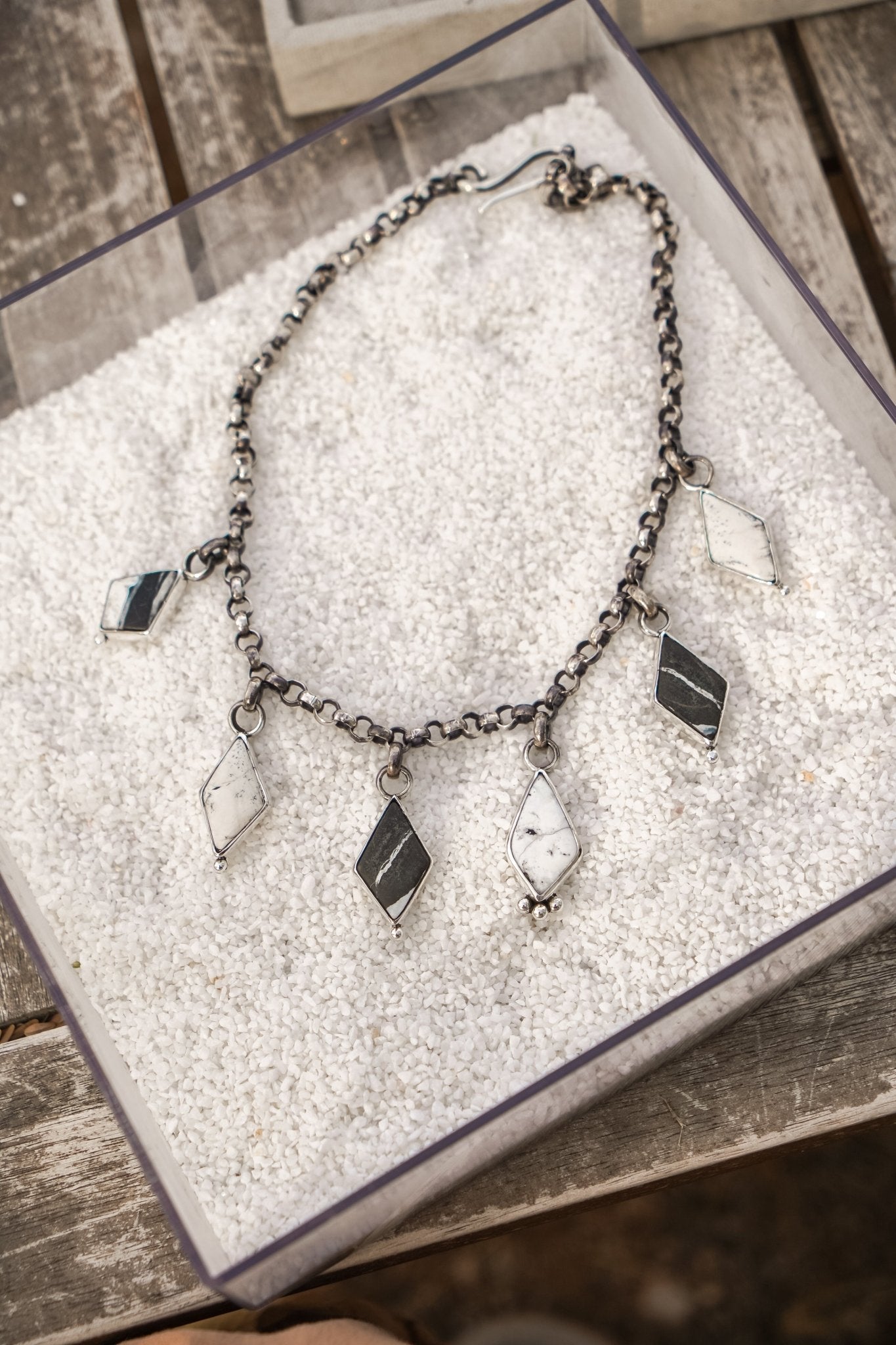 White Buffalo Charm Necklace - Golden Road Crafted