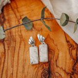 White Buffalo Earrings - Golden Road Crafted