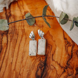 White Buffalo Earrings - Golden Road Crafted