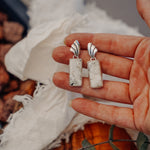 White Buffalo Earrings - Golden Road Crafted